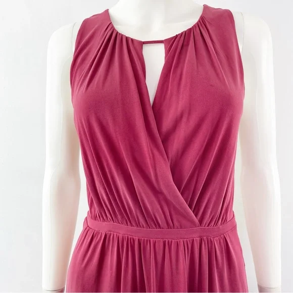 Moulinette Soeurs Berry Red Sleeveless TERRA Draped Maxi Dress Size S - Picture 3 of 9